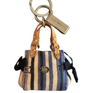Juicy Couture Striped Mini Bag Keychain